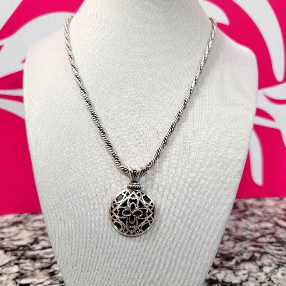 VERY RARE BRIGHTON CONVERTIBLE FLORAL PRISM PENDENT NECKLACE NWOT